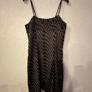 Banana Republic Black and Brown Patterned Dress